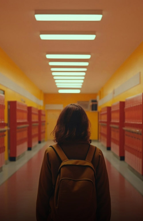 A student entering a learning environment